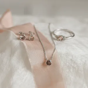 Morganite in gold necklace DAISY Thumbnail