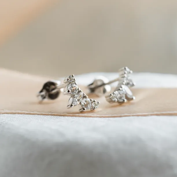 Crawler gold earrings with moissanites JESS Image