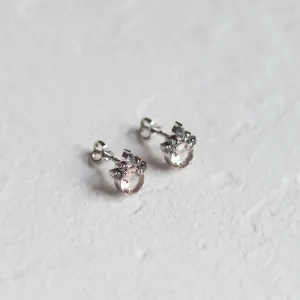 Earrings with morganite and salt and pepper diamonds BALLERINA Thumbnail