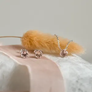 Morganite in gold earrings PENELOPE Thumbnail