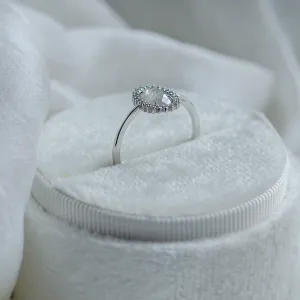 Unusual halo engagement ring with salt and pepper diamonds RIDLEY Thumbnail
