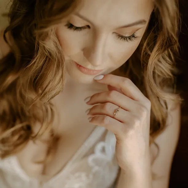 Gold ring with salt and pepper diamonds CLARA Image