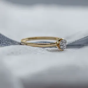 Romantic engagement ring full of moissanites CAMILLIA Thumbnail
