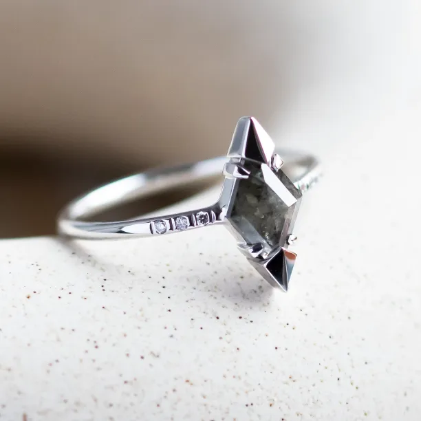 Kite salt and pepper diamond engagement ring KYLEEN Image