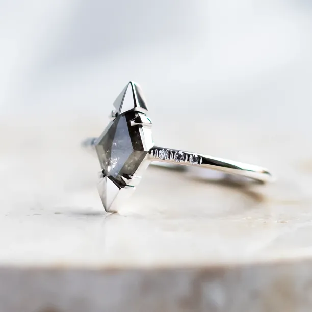Kite salt and pepper diamond engagement ring KYLEEN Image