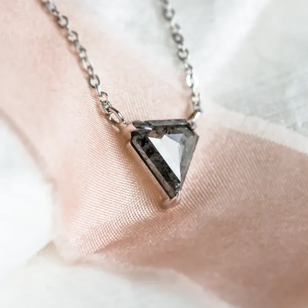 Gold necklace with superman salt and pepper diamond CANBERRA Image