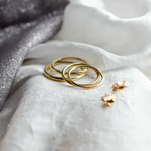 LOBE wedding gold rings Thumbnail