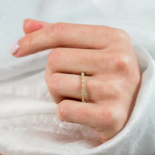Elegant half eternity ring with diamonds CHRISTIE Image