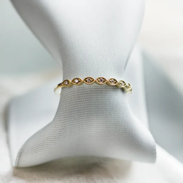 Elegant half eternity ring with diamonds CHRISTIE Image