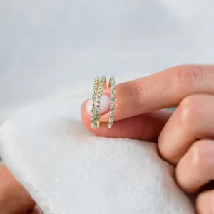 Elegant ring with diamonds in half eternity design and in vintage style CHRISTINA Thumbnail