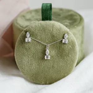 Earrings with baguette and marquise lab-grown diamonds ANNA Thumbnail