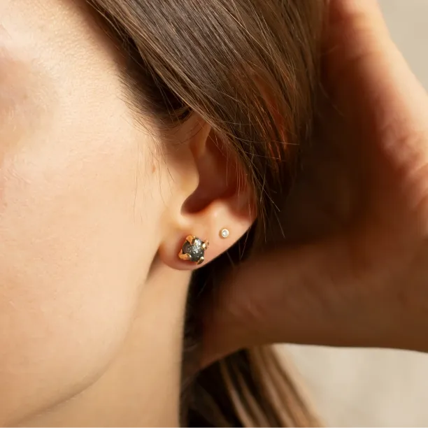 Natural untreated raw diamond earrings CORDELIA Image