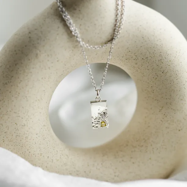 Original pendant with perforation and diamond LIZ Image