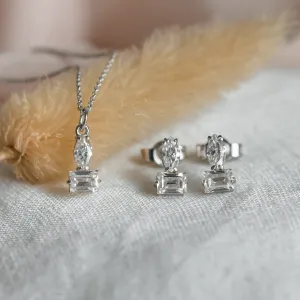 Minimalist necklace with lab-grown diamonds LEONE Thumbnail