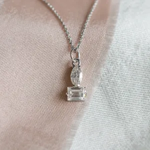 Minimalist necklace with lab-grown diamonds LEONE
