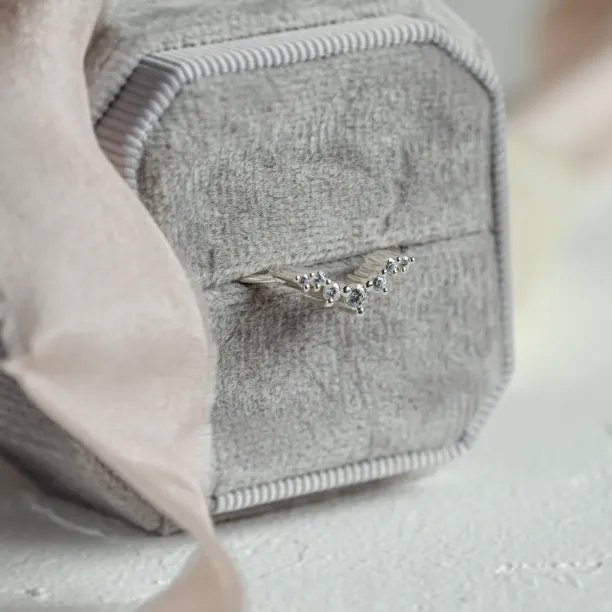 Curved diamond ring ERISILDA Image