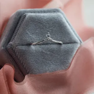 Fine gold ring with lab created diamonds JANA Thumbnail