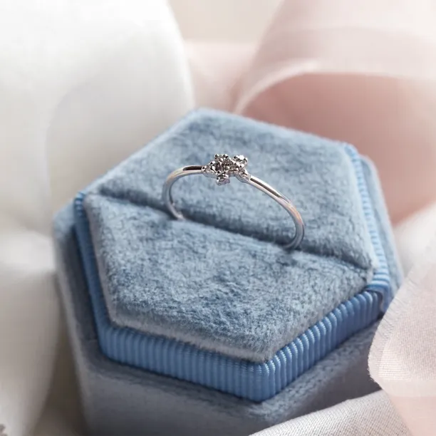 Minimalist cluster salt and pepper diamond ring TILPI Image