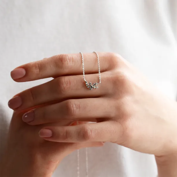 Gold cluster salt'n'pepper diamond necklace CLARISA Image