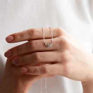 Gold cluster salt'n'pepper diamond necklace CLARISA Thumbnail