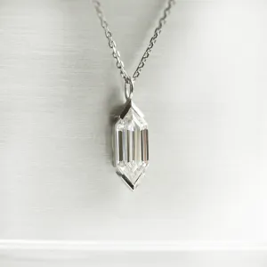 Gold hexagon moissanite pendant FINA Thumbnail