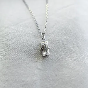 Gold pendant with baguette lab-grown diamond BEBE