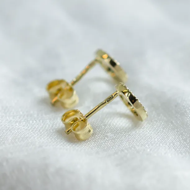 Circle diamond stud earrings CARLEEN Image