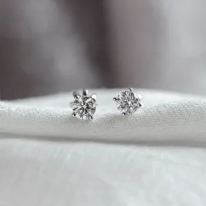 Classic earrings with lab-grown diamonds FENIX