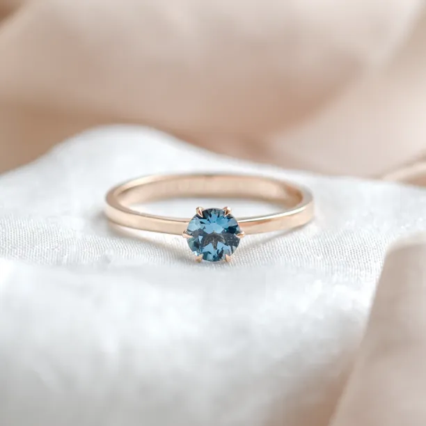Engagement ring with london blue topaz BLAINN Image