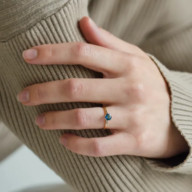 Engagement ring with london blue topaz BLAINN Image