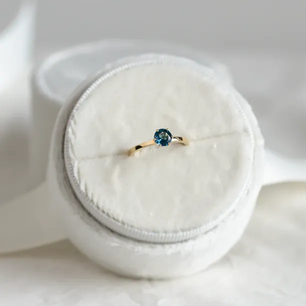 Engagement ring with london blue topaz BLAINN Image