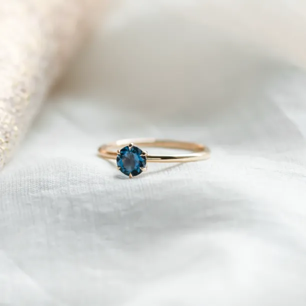 Engagement ring with london blue topaz MARGARET Image