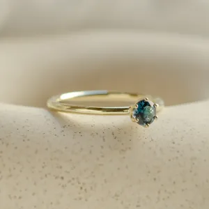 Engagement ring with london blue topaz MARGARET Thumbnail