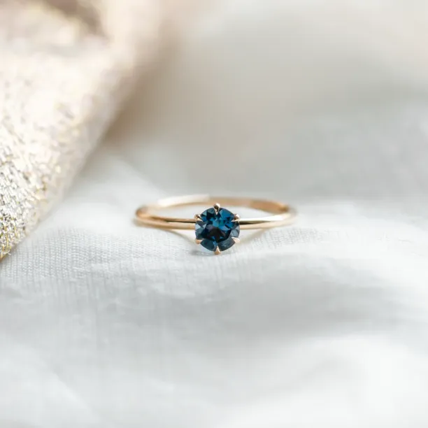 Engagement ring with london blue topaz MARGARET Image