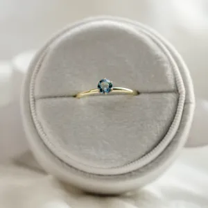 Engagement ring with london blue topaz MARGARET Thumbnail