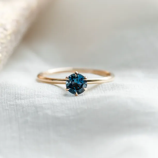 Engagement ring with london blue topaz MARGARET Image