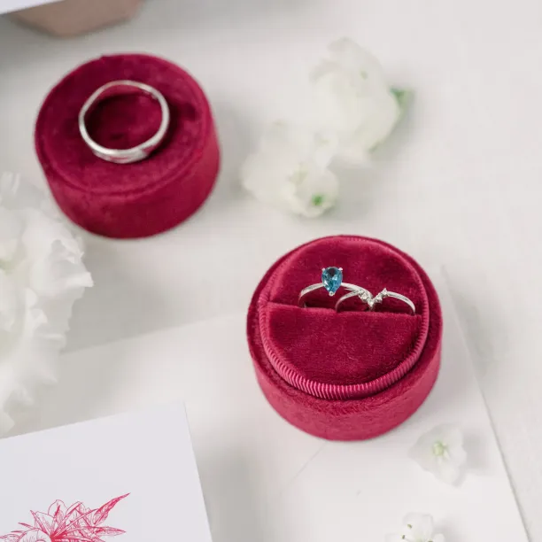 Gold ring with london blue topaz DROP Image