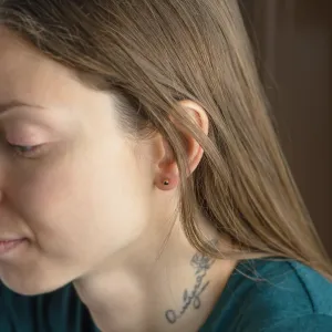 ANY Golden stud earrings with a black diamond Thumbnail