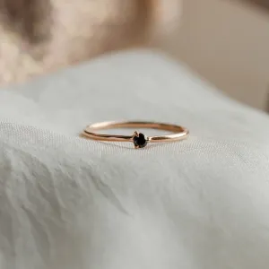 Martini ring with black diamond CAREY Thumbnail