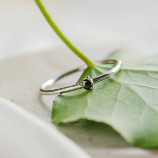 Martini ring with black diamond CAREY Image
