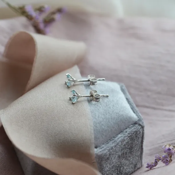Gold earrings with blue topazes FELI Image