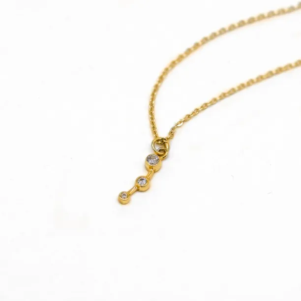 Minimalist diamond necklace MARIANNE Image