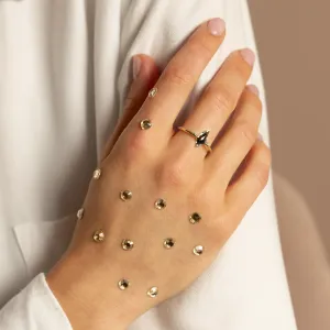 Salt and pepper and classic diamonds gold ring set DIVA Thumbnail