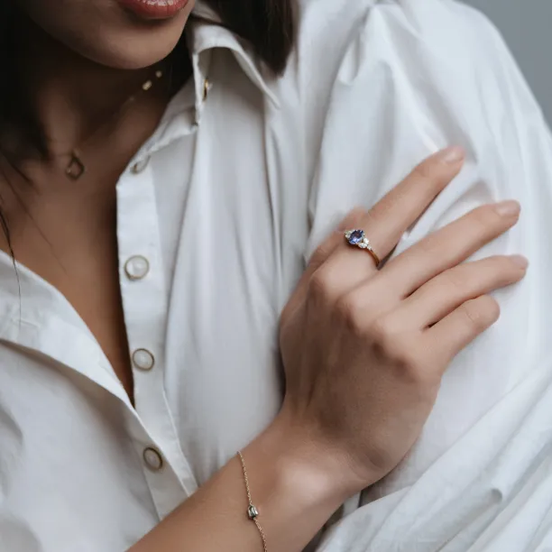 Salt and pepper diamond bracelet NAYA Image