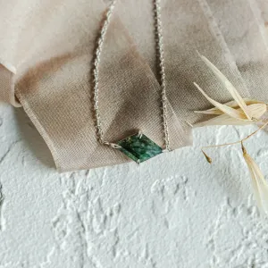 Gold bracelet with kite moss agate AVARI Thumbnail