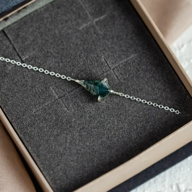 Gold bracelet with moss agate TELERI Image