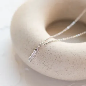Moissanite and diamond minimalist pendant FELICE Thumbnail