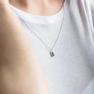 Necklace with unusual salt and pepper diamonds GEORGINA Thumbnail