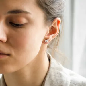 Gold kite moissanite earrings DANE