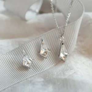 Gold kite moissanite earrings DANE Thumbnail